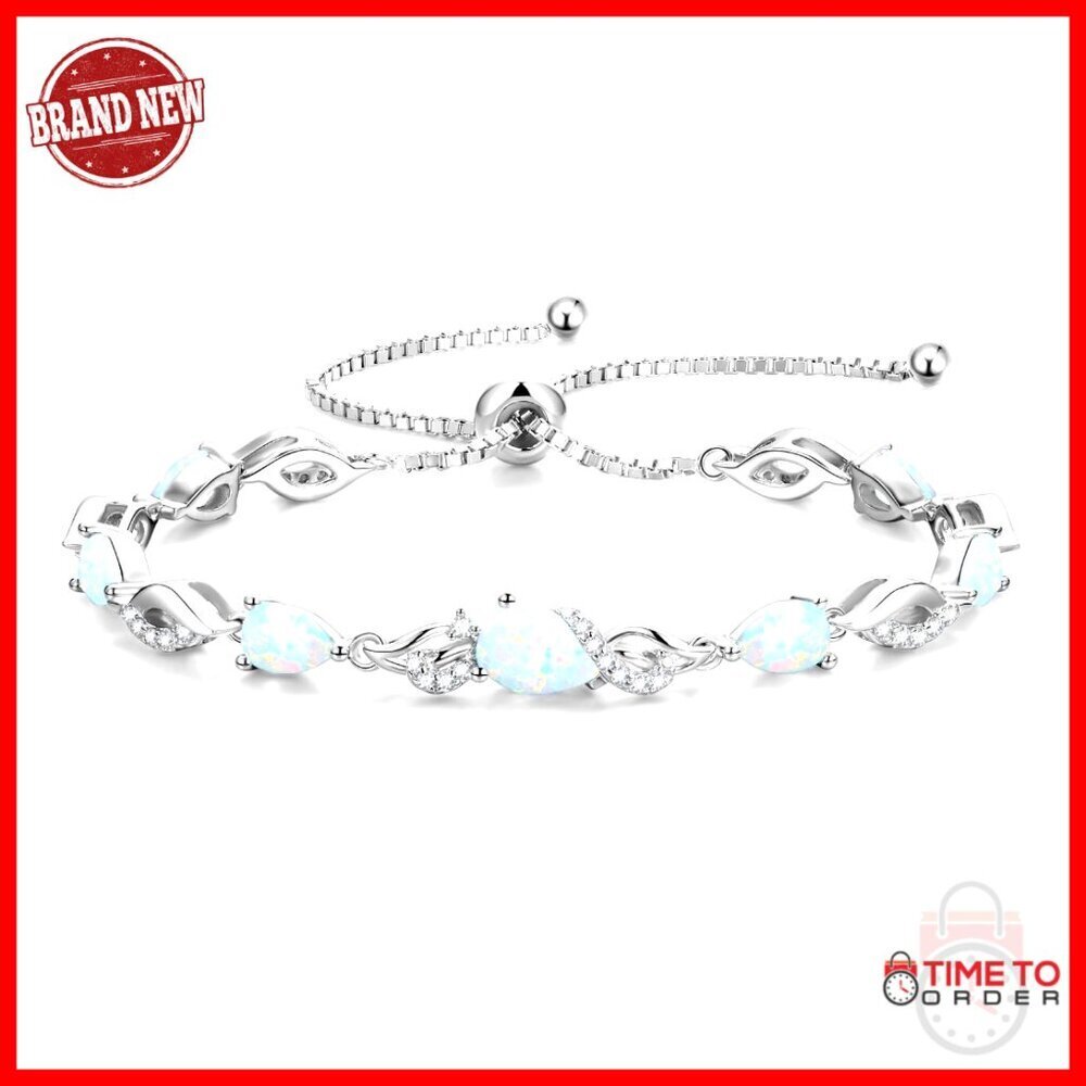Sterling Silver Tennis Bracelet Adjustable Chain Fine Jewelry Elegant Minimal